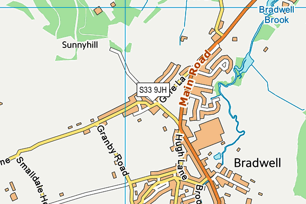 S33 9JH map - OS VectorMap District (Ordnance Survey)