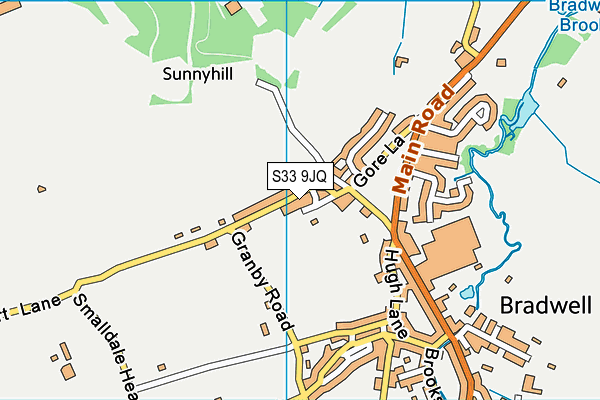 S33 9JQ map - OS VectorMap District (Ordnance Survey)