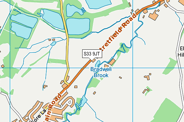 S33 9JT map - OS VectorMap District (Ordnance Survey)