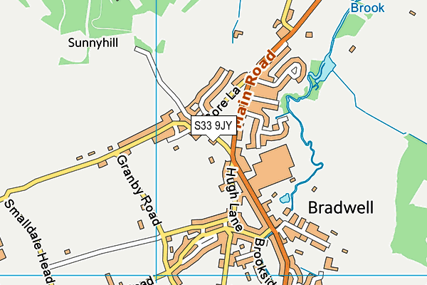 S33 9JY map - OS VectorMap District (Ordnance Survey)