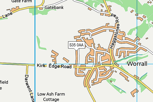 S35 0AA map - OS VectorMap District (Ordnance Survey)