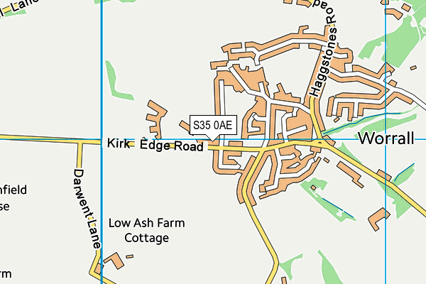 S35 0AE map - OS VectorMap District (Ordnance Survey)
