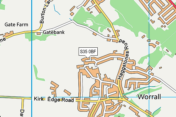 S35 0BF map - OS VectorMap District (Ordnance Survey)