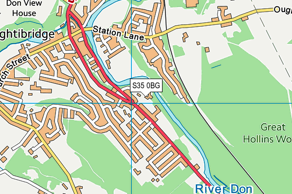 S35 0BG map - OS VectorMap District (Ordnance Survey)