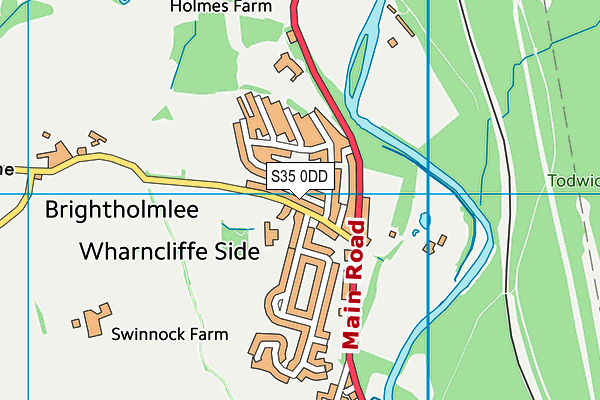 Wharncliffe Side Primary School map (S35 0DD) - OS VectorMap District (Ordnance Survey)