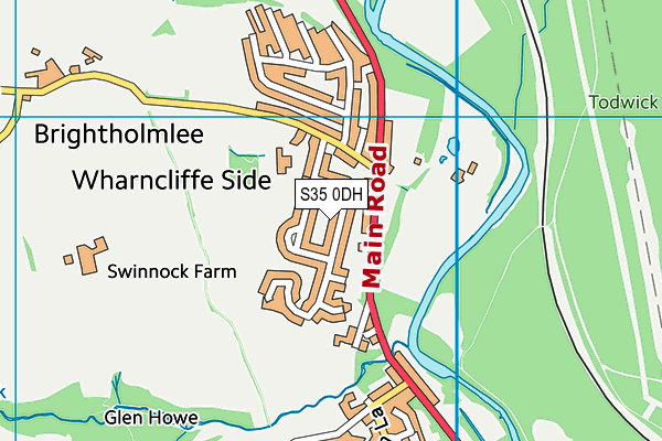 S35 0DH map - OS VectorMap District (Ordnance Survey)
