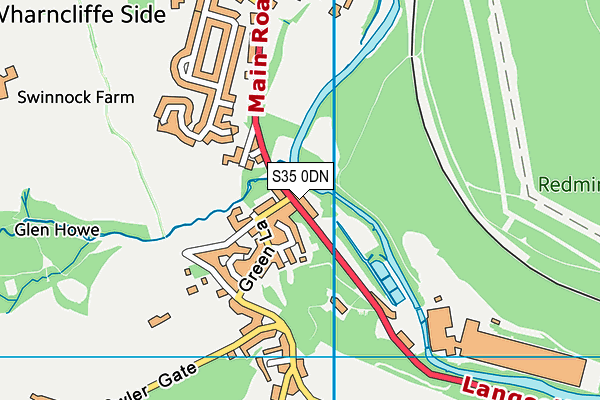 S35 0DN map - OS VectorMap District (Ordnance Survey)