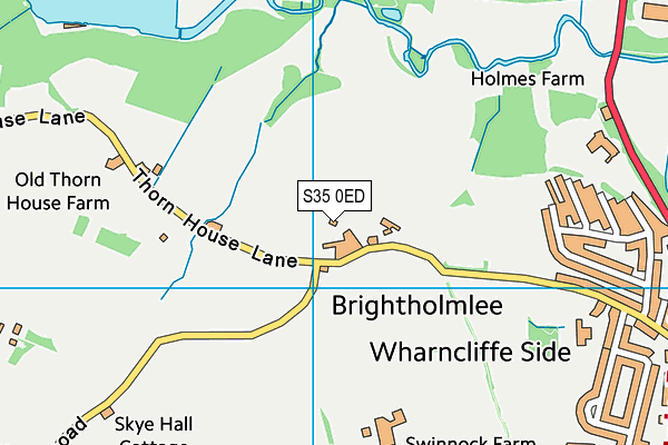 S35 0ED map - OS VectorMap District (Ordnance Survey)