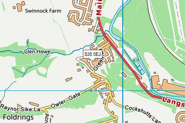 S35 0EJ map - OS VectorMap District (Ordnance Survey)