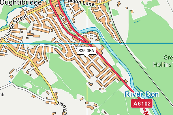 S35 0FA map - OS VectorMap District (Ordnance Survey)