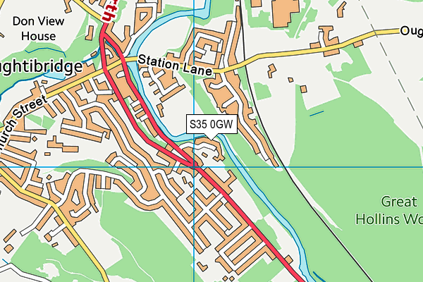 S35 0GW map - OS VectorMap District (Ordnance Survey)