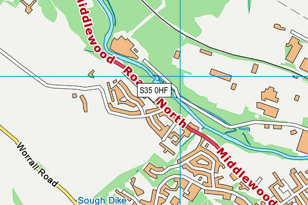 S35 0HF map - OS VectorMap District (Ordnance Survey)