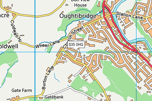 Oughtibridge Primary School map (S35 0HG) - OS VectorMap District (Ordnance Survey)