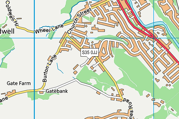S35 0JJ map - OS VectorMap District (Ordnance Survey)