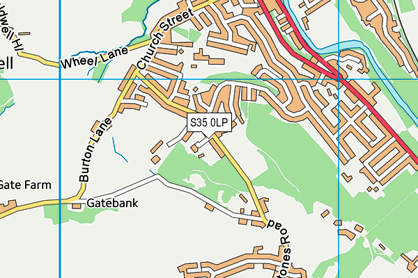 S35 0LP map - OS VectorMap District (Ordnance Survey)