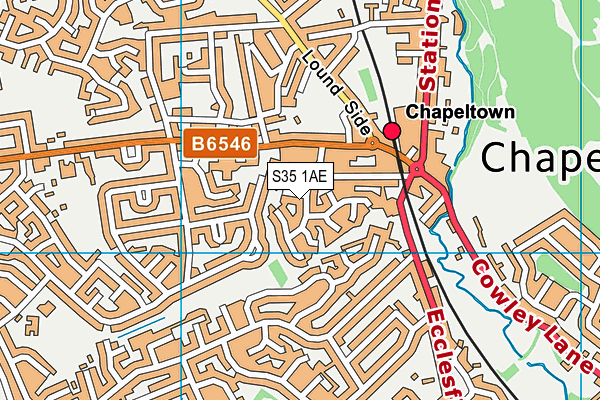 S35 1AE map - OS VectorMap District (Ordnance Survey)