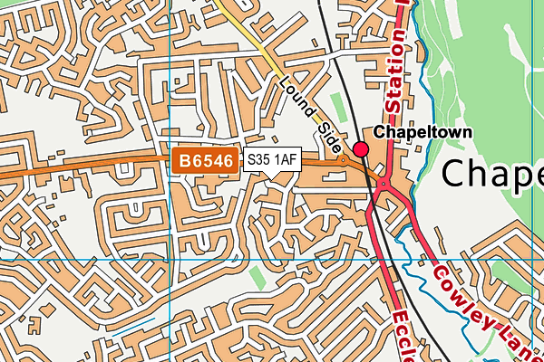 S35 1AF map - OS VectorMap District (Ordnance Survey)