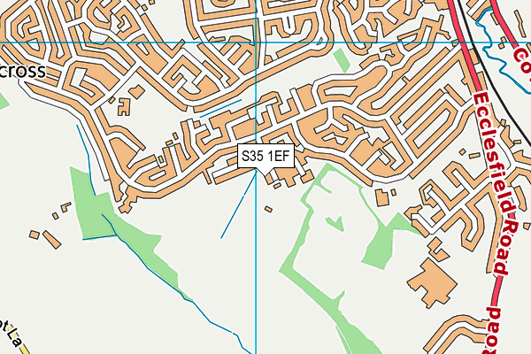 S35 1EF map - OS VectorMap District (Ordnance Survey)