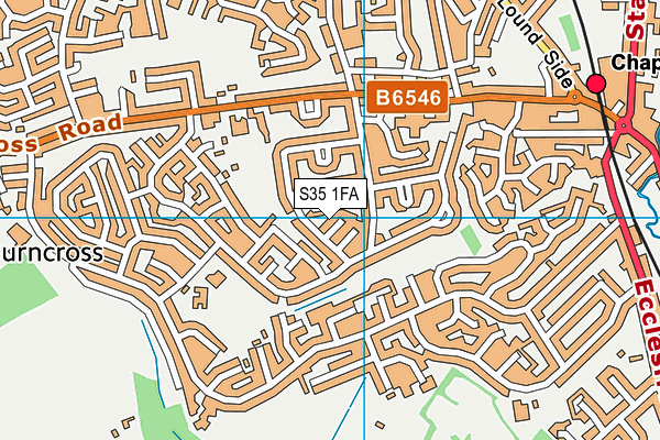 S35 1FA map - OS VectorMap District (Ordnance Survey)