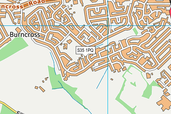 Chapeltown Park (Closed) map (S35 1PQ) - OS VectorMap District (Ordnance Survey)