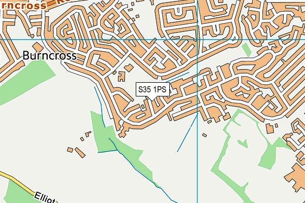 S35 1PS map - OS VectorMap District (Ordnance Survey)