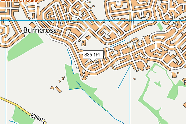 S35 1PT map - OS VectorMap District (Ordnance Survey)