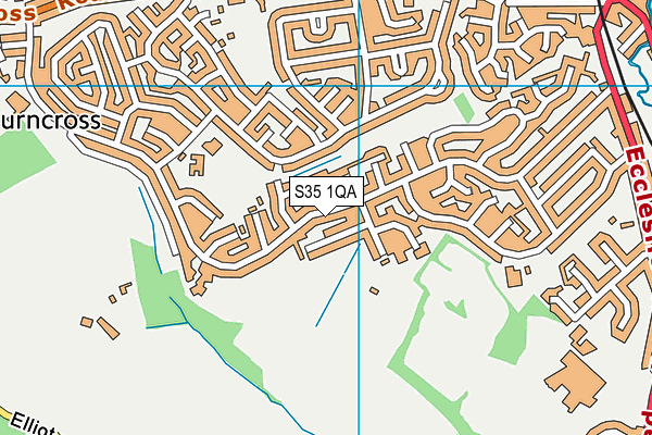 S35 1QA map - OS VectorMap District (Ordnance Survey)