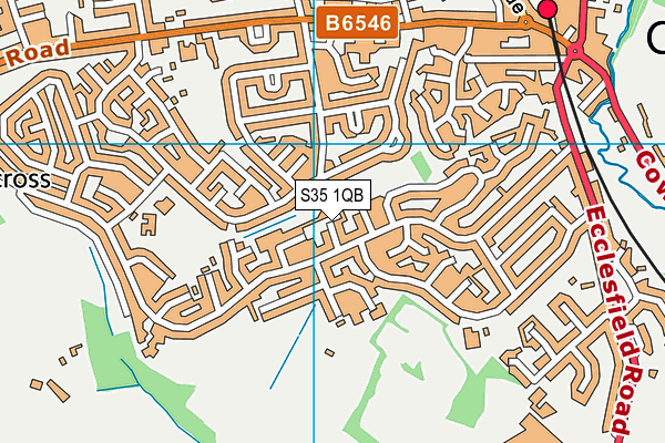 S35 1QB map - OS VectorMap District (Ordnance Survey)
