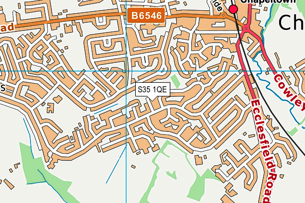 S35 1QE map - OS VectorMap District (Ordnance Survey)