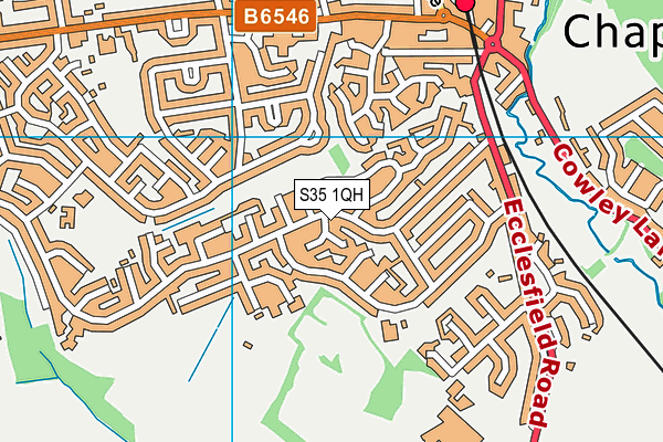 S35 1QH map - OS VectorMap District (Ordnance Survey)