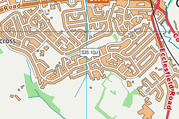 S35 1QJ map - OS VectorMap District (Ordnance Survey)