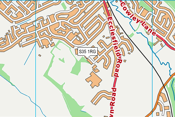 S35 1RG map - OS VectorMap District (Ordnance Survey)