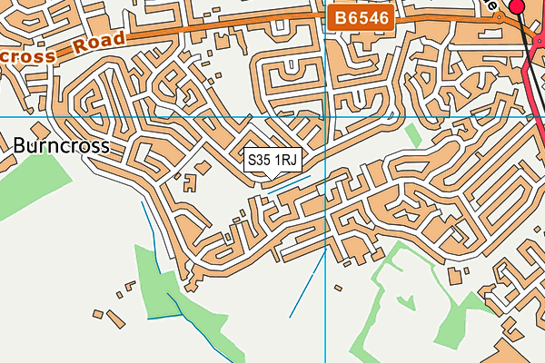 S35 1RJ map - OS VectorMap District (Ordnance Survey)