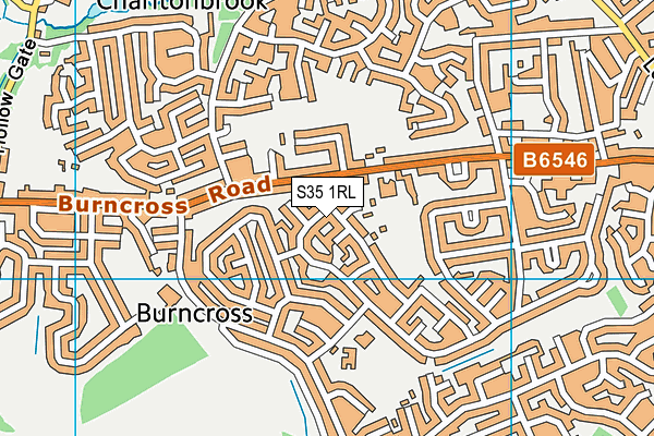 S35 1RL map - OS VectorMap District (Ordnance Survey)