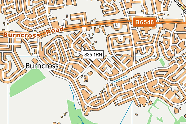 S35 1RN map - OS VectorMap District (Ordnance Survey)
