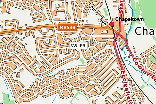 S35 1RR map - OS VectorMap District (Ordnance Survey)