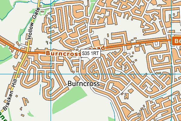 S35 1RT map - OS VectorMap District (Ordnance Survey)