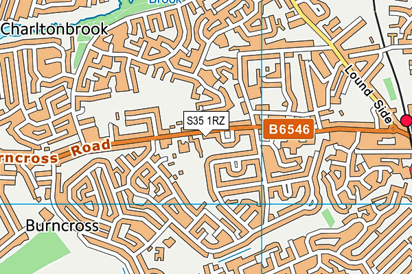 S35 1RZ map - OS VectorMap District (Ordnance Survey)
