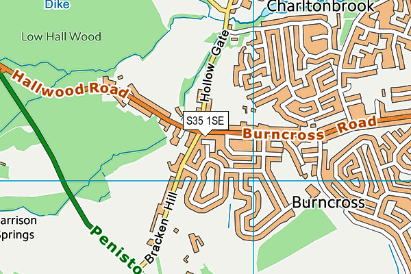 S35 1SE map - OS VectorMap District (Ordnance Survey)