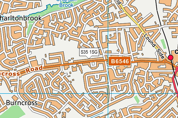 S35 1SG map - OS VectorMap District (Ordnance Survey)