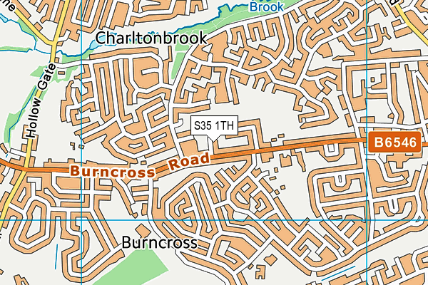 S35 1TH map - OS VectorMap District (Ordnance Survey)