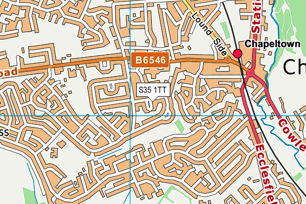 S35 1TT map - OS VectorMap District (Ordnance Survey)