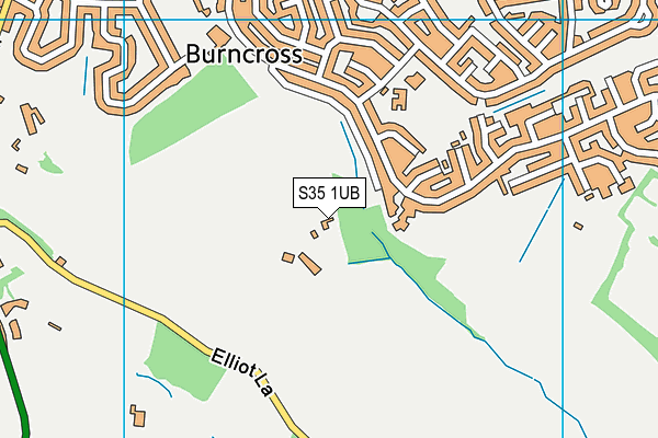 S35 1UB map - OS VectorMap District (Ordnance Survey)