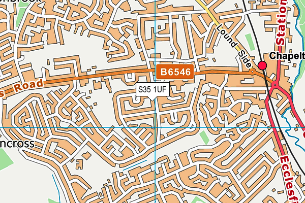 S35 1UF map - OS VectorMap District (Ordnance Survey)