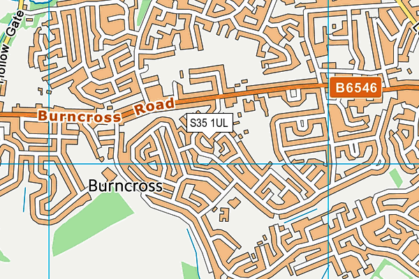S35 1UL map - OS VectorMap District (Ordnance Survey)