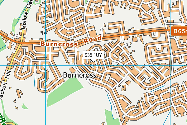 S35 1UY map - OS VectorMap District (Ordnance Survey)
