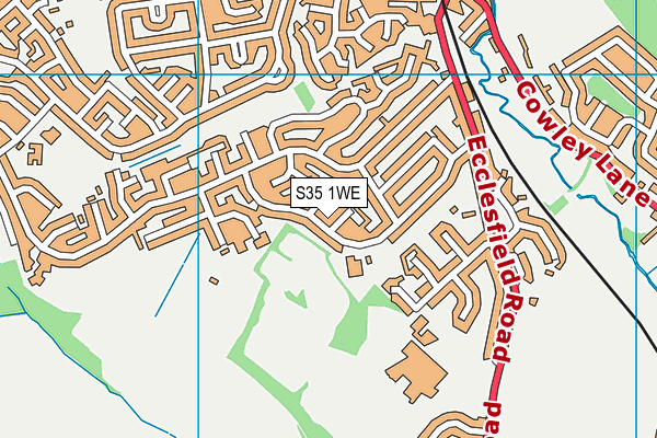 S35 1WE map - OS VectorMap District (Ordnance Survey)