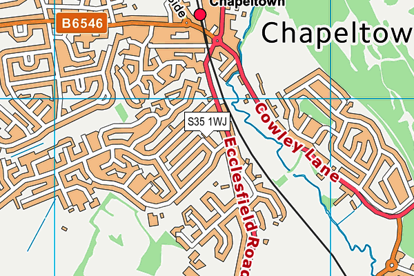 S35 1WJ map - OS VectorMap District (Ordnance Survey)