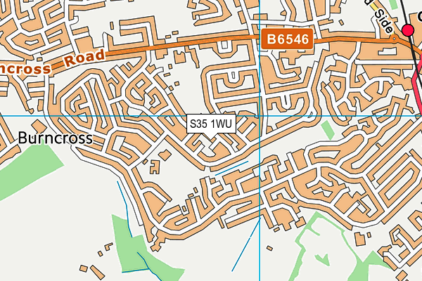 S35 1WU map - OS VectorMap District (Ordnance Survey)