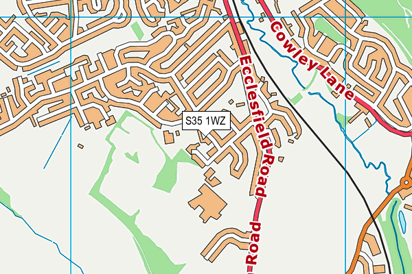 S35 1WZ map - OS VectorMap District (Ordnance Survey)